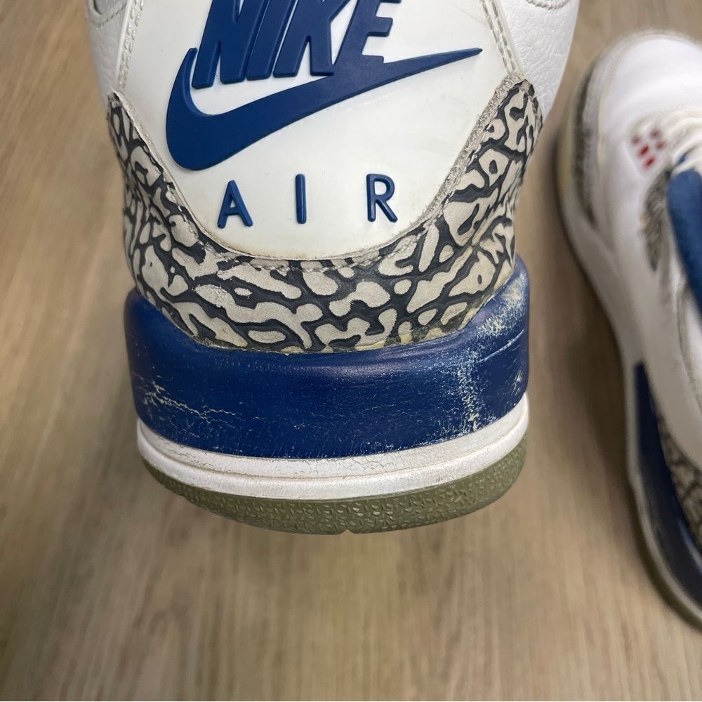 Jordan 3 OG True Blue 2016 men’s size 11.5 white basketball swoosh - Picture 5 of 12